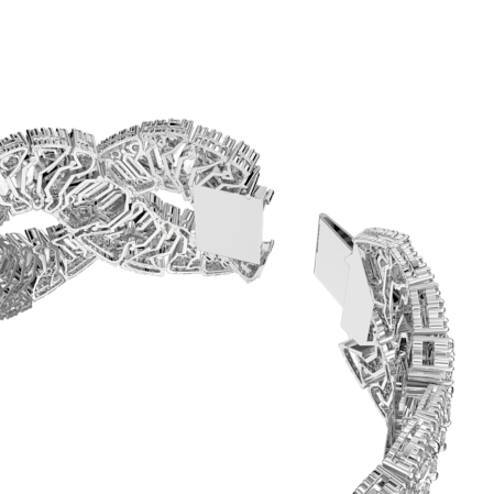 Resim Hyperbola Bileklik, Karışık kesimler, Infinity, Beyaz, Rodyum kaplama