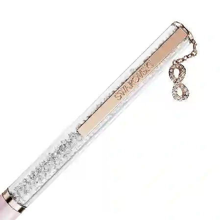 Resim Crystalline Silk Tükenmez Kalem, Infinity, Pembe lakeli, pembe altın rengi kaplama