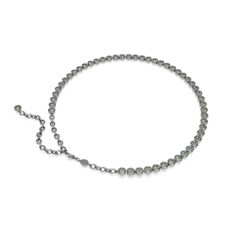 Resim Imber Tennis Kolye, Yuvarlak kesim, Gri, Rutenyum kaplama