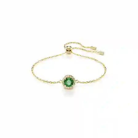 Resim Una Angelic Bileklik, Yuvarlak kesim, Pavé, Yeşil, Altın rengi kaplama