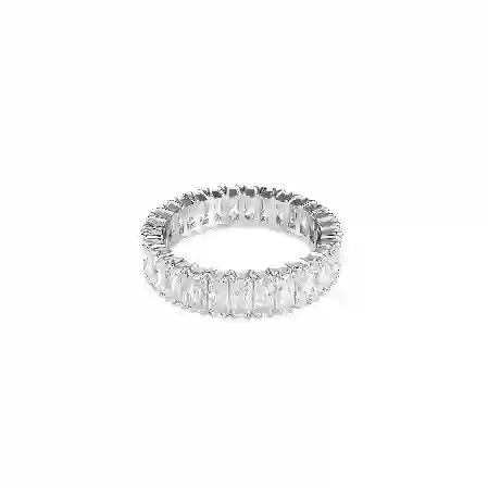 Resim Matrix Yüzük, Baget kesim, Beyaz, Gümüş renkli yüzey