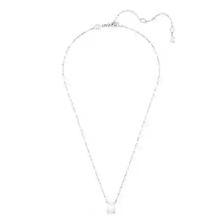 Resim Stilla Kolye, Sekizgen kesim, Beyaz, Rodyum kaplama