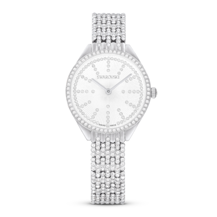Resim Attract Saat, İsviçre Üretimi, Tam pavé, Kristal bileklik, Gümüş Rengi, Paslanmaz çelik