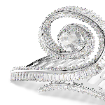 Resim Ariana Grande x Swarovski Saç Tokası, Kristal inci, Baget kesim, Beyaz, Rodyum kaplama