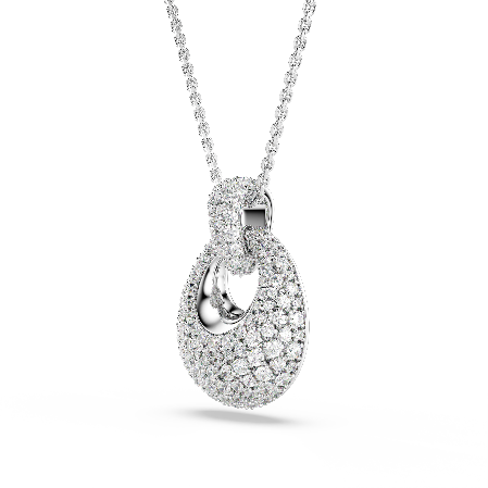 Resim Sublima Kolye, Beyaz, Rodyum kaplama