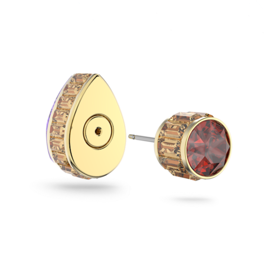 Resim Chroma Çivi küpe, Tekli, Damla kesim, Çok renkli, Altın rengi kaplama