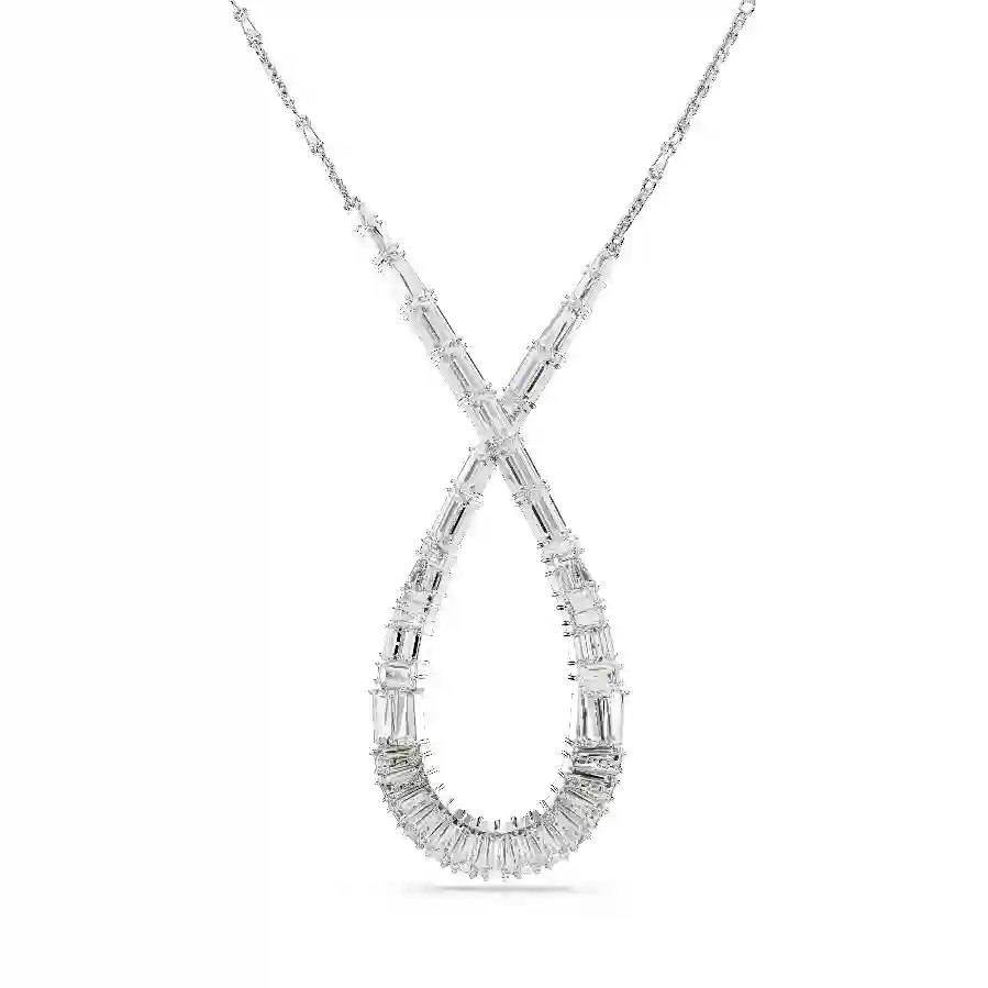 Resim Hyperbola Kolye, Karışık kesimler, Infinity, Beyaz, Rodyum kaplama