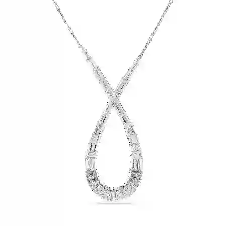 Resim Hyperbola Kolye, Karışık kesimler, Infinity, Beyaz, Rodyum kaplama