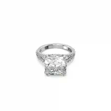 Resim Constella Kokteyl Yüzüğü, Kare kesim, Pavé, Beyaz, Rodyum kaplama