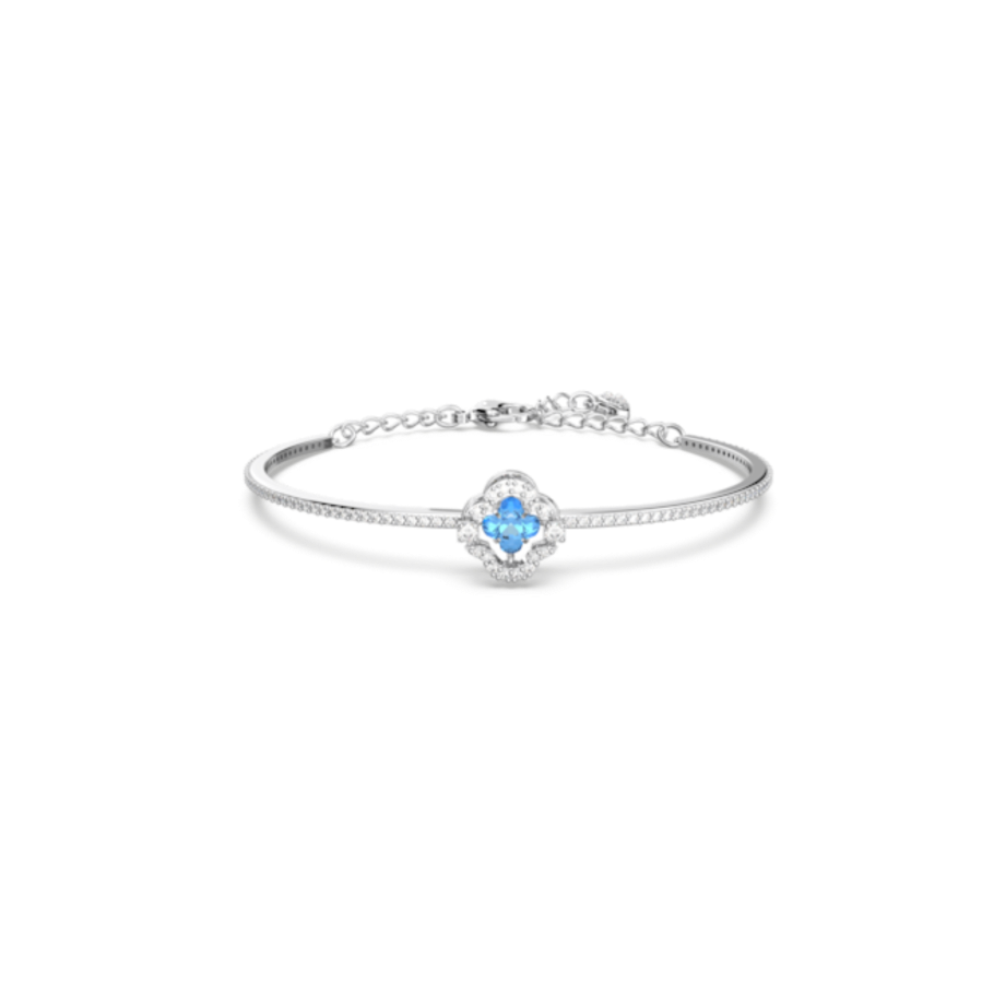 Resim Una Bileklik, Yonca, Mavi, Rodyum kaplama