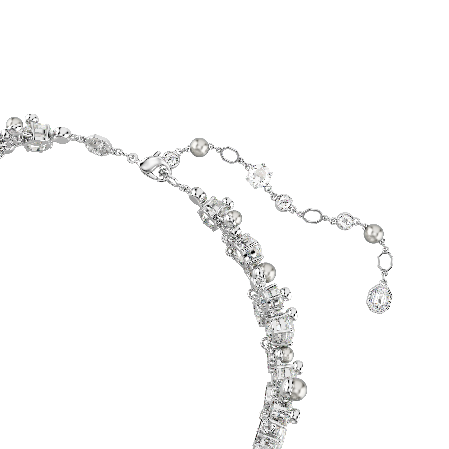 Resim Constella Gerdanlık, Kristal inci, Yuvarlak kesim, Beyaz, Rodyum kaplama