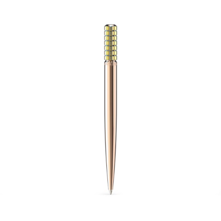 Resim Tükenmez Kalem, Sarı, Pembe altın rengi kaplama