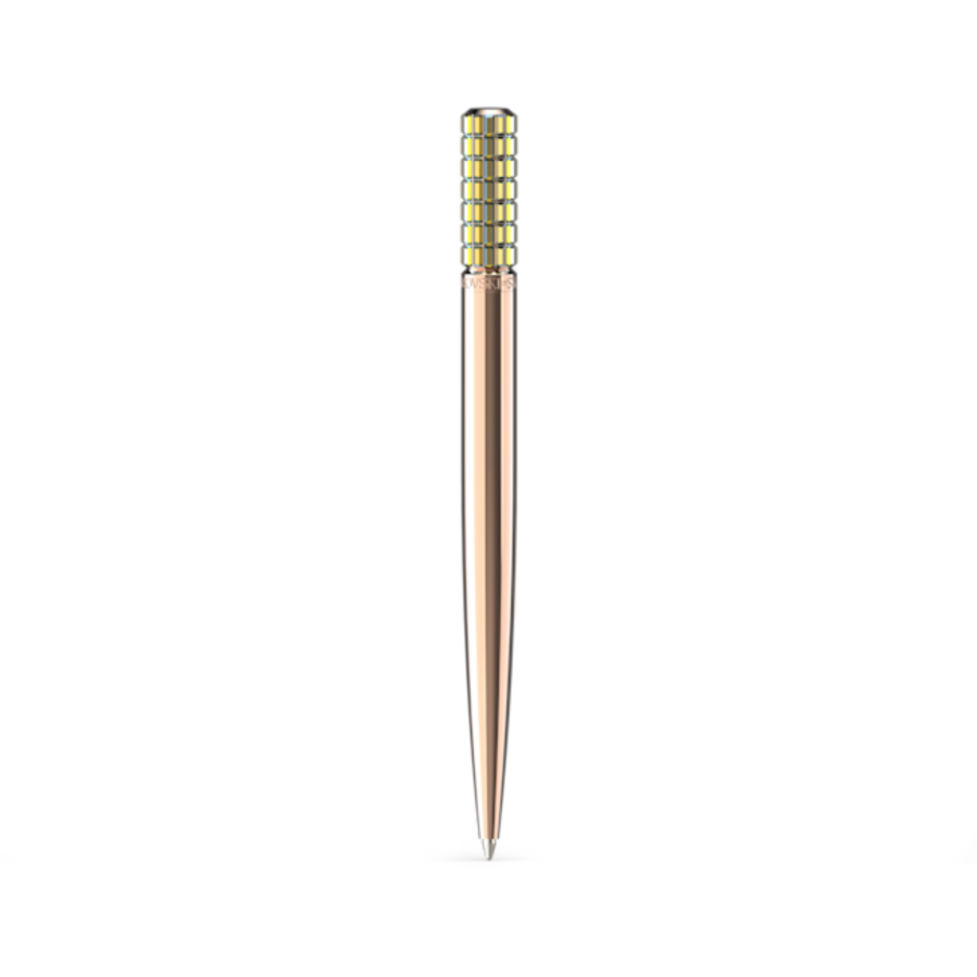 Resim Tükenmez Kalem, Sarı, Pembe altın rengi kaplama