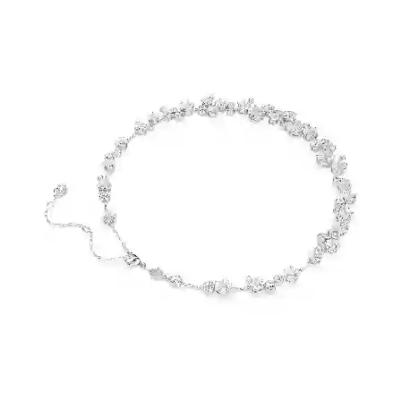 Resim Constella Kolye, Yuvarlak kesim, Beyaz, Rodyum kaplama