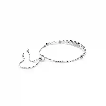 Resim Imber Tennis bileklik, Karışık yuvarlak kesimler, Beyaz, Rodyum kaplama