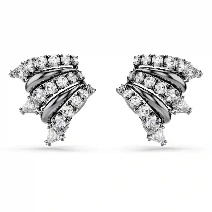 Resim Sublima kelepçe küpe, Beyaz, Rutenyum kaplama