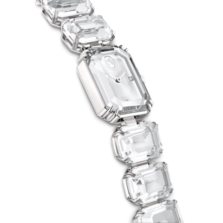 Resim Saat, Sekizgen kesim bileklik, Beyaz, Paslanmaz çelik