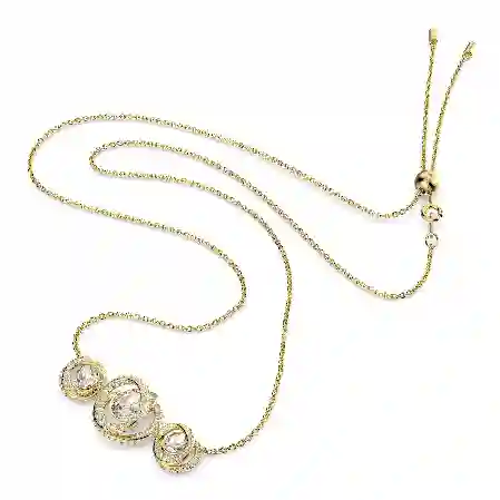 Resim Generation Kolye, Beyaz, Altın rengi kaplama