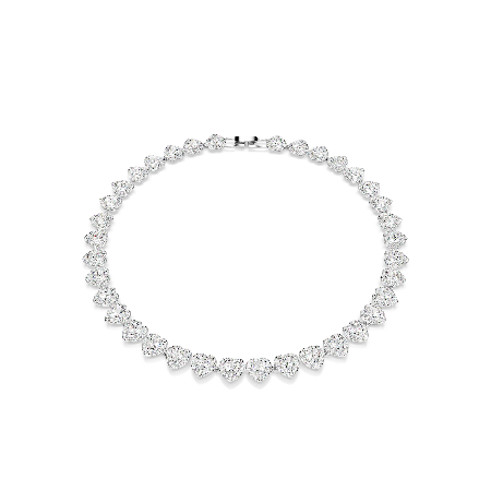 Resim Ariana Grande x Swarovski Tennis kolye, Karışık kesimler, Kalp, Beyaz, Rodyum kaplama