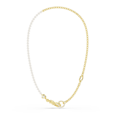 Resim Idyllia Kolye, Kristal inci, Beyaz, Altın rengi kaplama