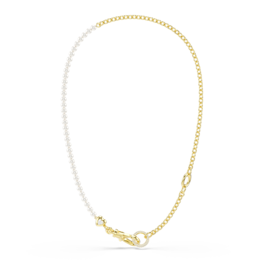 Resim Idyllia Kolye, Kristal inci, Beyaz, Altın rengi kaplama