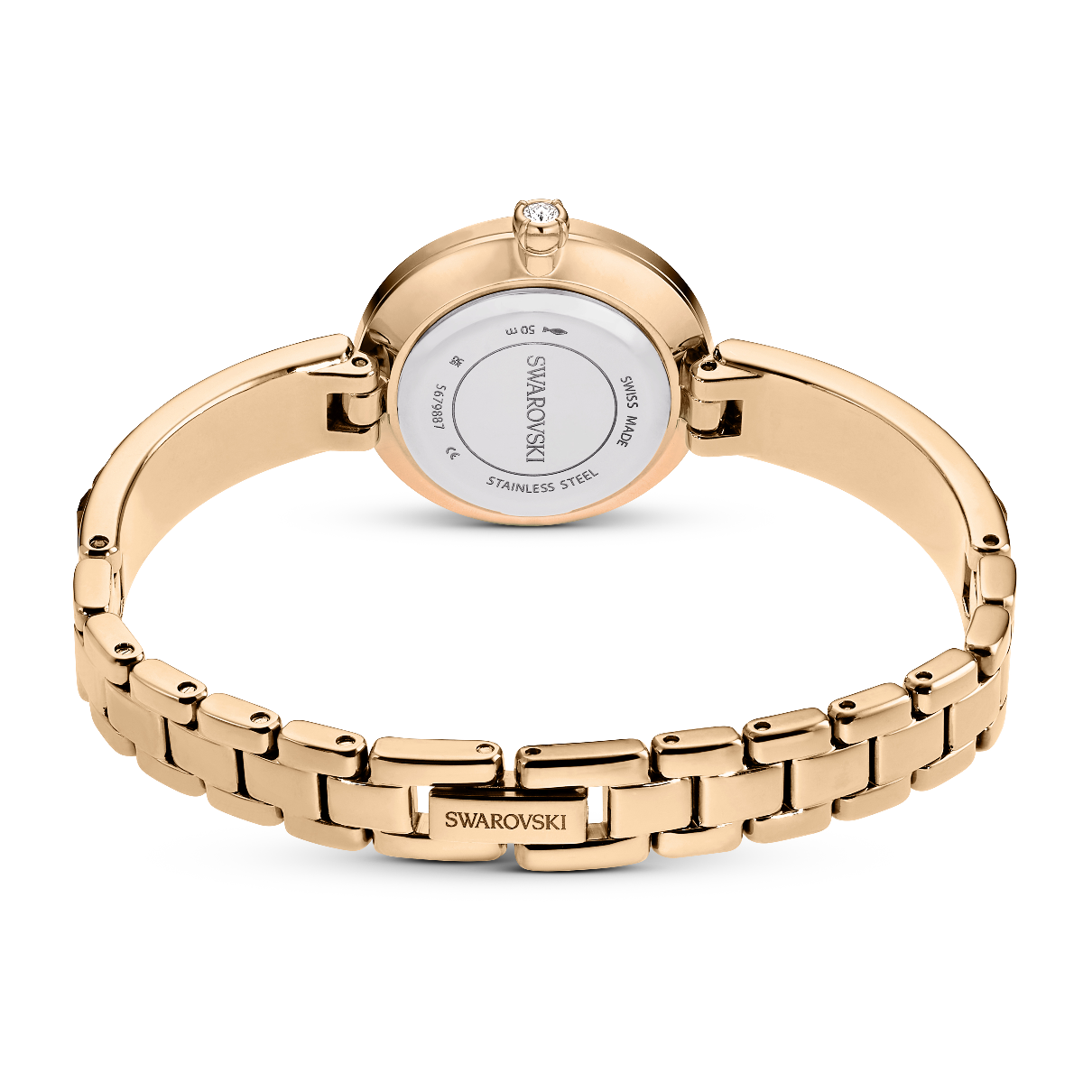 Resim Matrix Bangle Saat, İsviçre Üretimi, Kristal bileklik, Gri, Pembe altın rengi yüzey