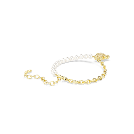 Resim Idyllia Bileklik, Kristal inci, Yuvarlak kesim, Ayıcık, Altın Rengi, Altın rengi kaplama