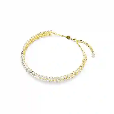 Resim Idyllia Gerdanlık, Oval kesim, Beyaz, Altın rengi kaplama