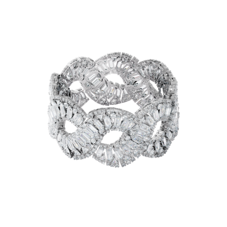 Resim Hyperbola Bileklik, Karışık kesimler, Infinity, Beyaz, Rodyum kaplama