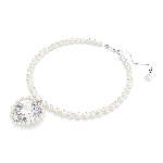 Resim Ariana Grande x Swarovski Kolye, Kristal inci, Kalp kesim, Kalp, Beyaz, Rodyum kaplama