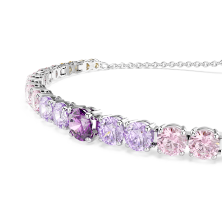 Resim Matrix Tennis bileklik, Yuvarlak kesimlerin renk geçişleri, Çok renkli, Rodyum kaplama