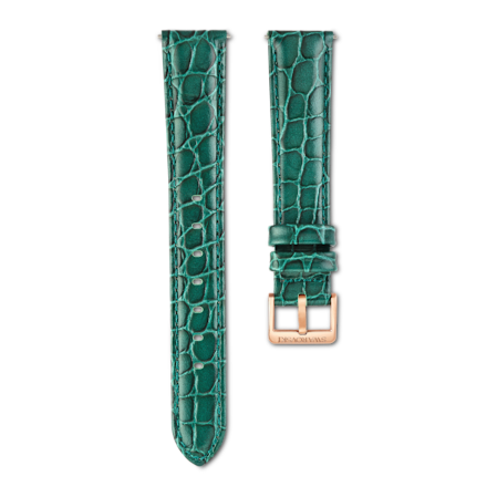 Resim Saat kordonu, 16mm. (0.63 inç) genişlik, Dikişli deri, Yeşil