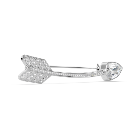Resim Idyllia Broş, Karışık kesimler, Ok, Beyaz, Rodyum kaplama