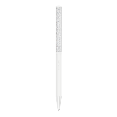 Resim Crystalline Tükenmez Kalem, Sekizgen şekil, Beyaz, Beyaz lakeli