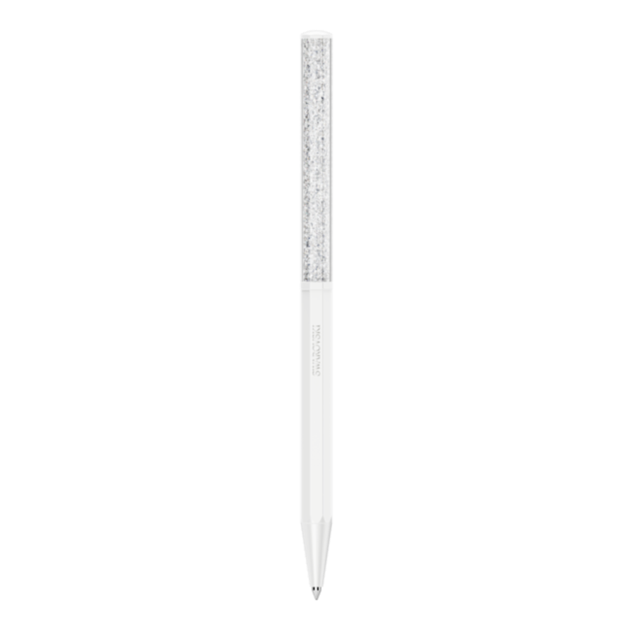 Resim Crystalline Tükenmez Kalem, Sekizgen şekil, Beyaz, Beyaz lakeli