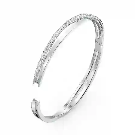 Resim Twist Bileklik, Beyaz, Rodyum kaplama