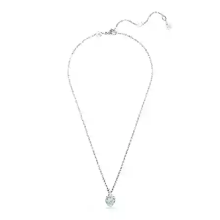 Resim Imber Kolye, Kalp kesim, Kalp, Mavi, Rodyum kaplama