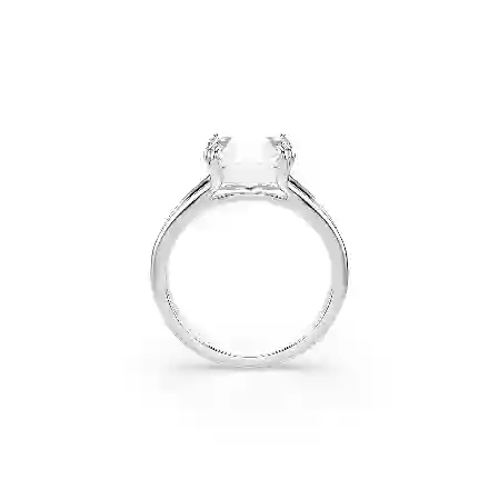 Resim Stilla Yüzük, Sekizgen kesim, Beyaz, Gümüş renkli yüzey