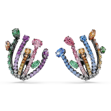 Resim Matrix Küpeler, Karışık kesimler, Buket, Çok renkli, Rutenyum kaplama