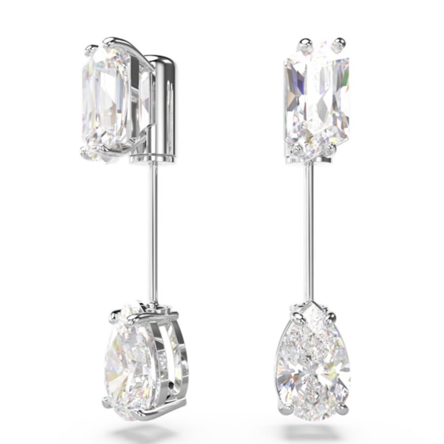 Resim Mesmera Çubuk küpeler, Karışık kesimler, Beyaz, Rodyum kaplama