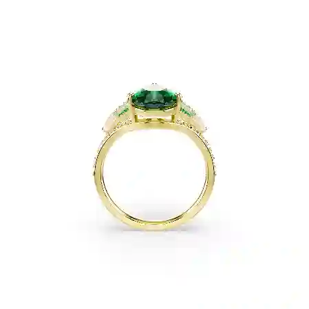 Resim Idyllia Yüzük, Karışık kesimler, Deniz Kabuğu, Yeşil, Altın rengi kaplama