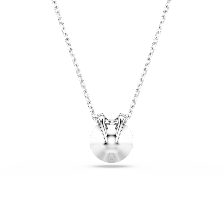 Resim Bella V Kolye, Yuvarlak kesim, Mavi, Rodyum kaplama