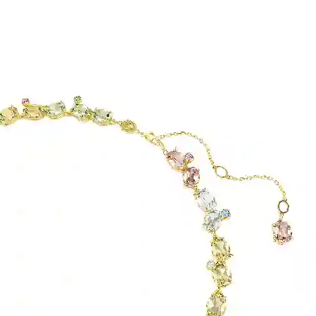 Resim Gema Tennis kolye, Karışık kesimler, Çok renkli, Altın rengi kaplama