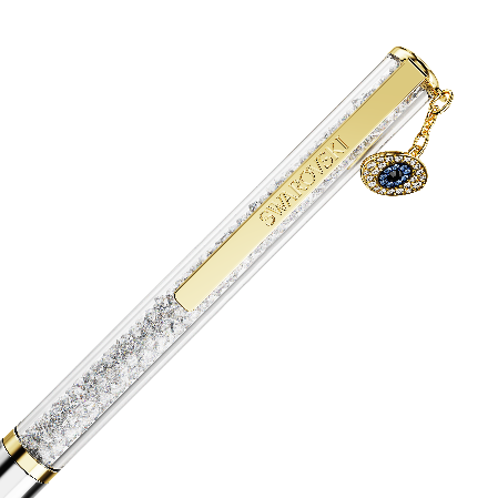 Resim Crystalline Silk Tükenmez Kalem, Nazarlık, Altın Rengi, Karışık metal yüzey