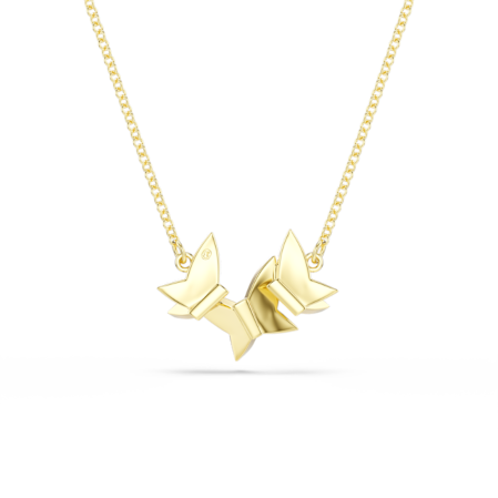 Resim Idyllia Lilia Kolye, Kelebek, Beyaz, Altın rengi kaplama