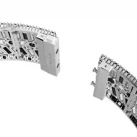 Resim Hyperbola Gerdanlık, Karışık kesimler, Siyah, Rodyum kaplama