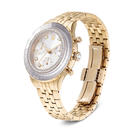 Resim Octea chrono Saat, İsviçre Üretimi, Metal bileklik, Altın Rengi, Şampanya altın rengi yüzey