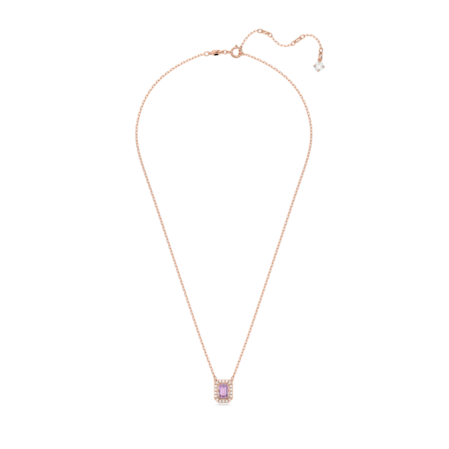 Resim Una Kolye, Sekizgen kesim, Mor, Pembe altın rengi kaplama