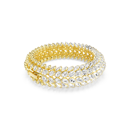 Resim Idyllia Bileklik, Oval kesim, Beyaz, Altın rengi kaplama