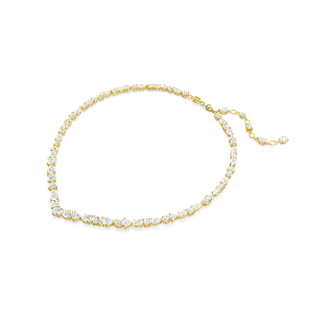 Resim Mesmera Kolye, Karışık kesimler, Beyaz, Altın rengi kaplama